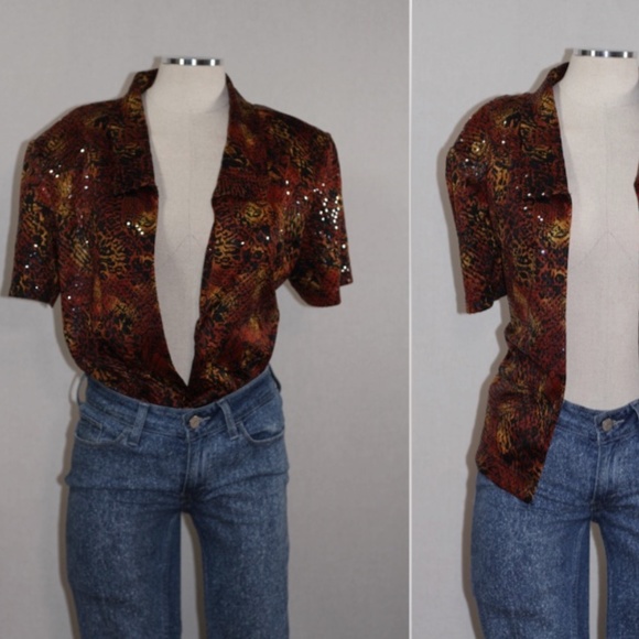 Miss Dorby Snakeskin Blouse - Picture 12 of 14